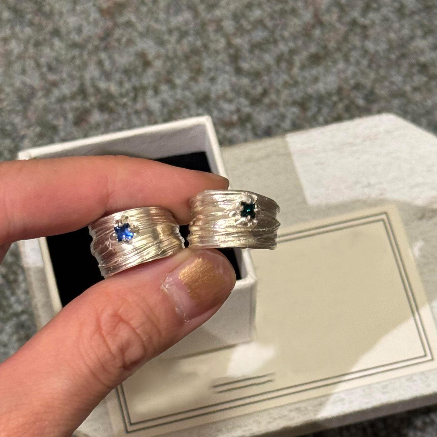 丝带打结宽口戒指女士小众设计