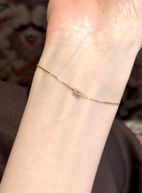 金色极细软蛇骨手链女款叠戴mini