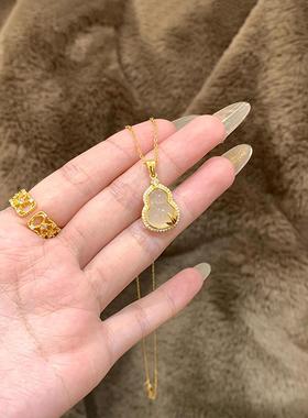 新中式竹节葫芦项链女款复古新中式国风锁骨链2025新款爆款颈链