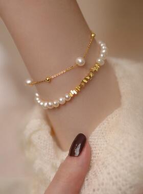 碎银几两仿珍珠手链女轻奢小众