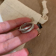 爆闪不掉色三环一体素圈银色戒指女小众设计时尚 轻奢高级感食指戒