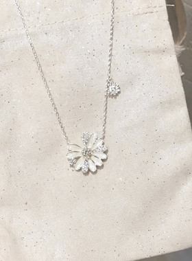 清冷感韩系简约繁花小雏菊项链女