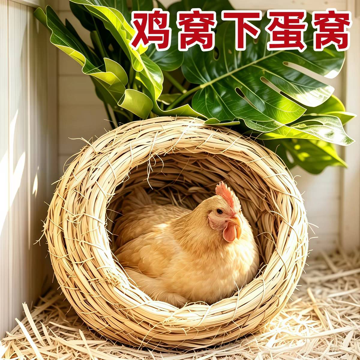 鸡窝家用母鸡稻草鸡鸽子下蛋专用