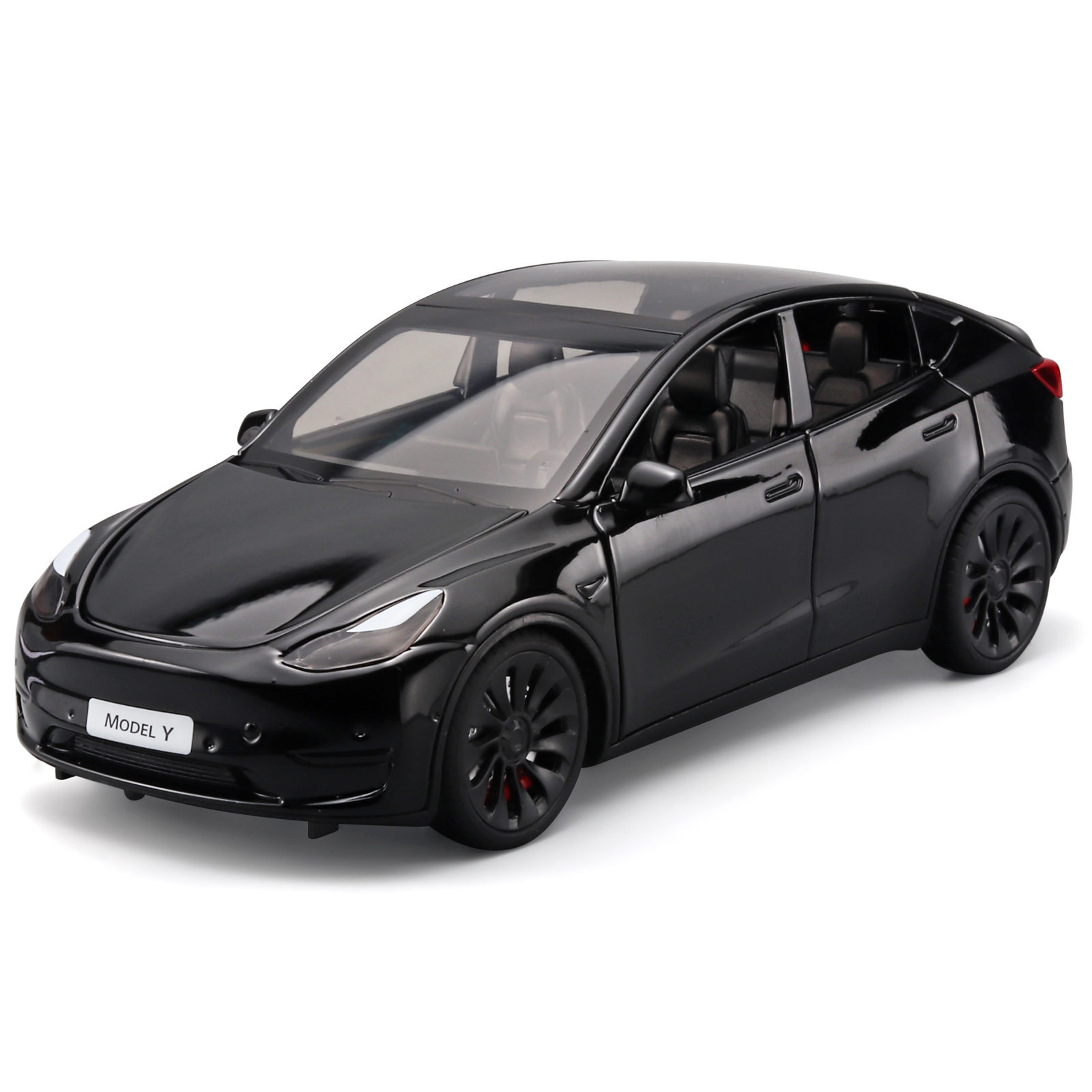 1:24特斯拉modelY车模仿真合金毛豆Y汽车模型礼物摆件男孩玩具车