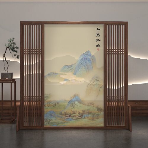 新中式屏风隔断客厅卧室遮挡家用现代简约入户玄关禅意办公室座屏