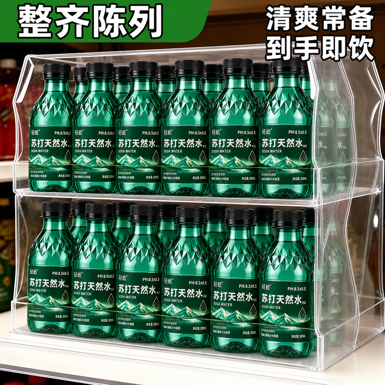 纯净原味苏打水0糖0卡弱碱性无汽配方日常补水健康饮品整箱