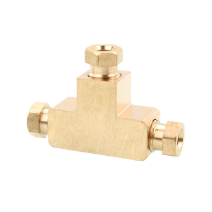 滑块油管内卡接头PD直通PL弯头卡套三通油路铜管尼龙管油嘴铜接头