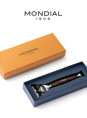 MONDIAL1908剃须刀男士手动鸡翅实木刀柄意大利进口经典刮胡刀