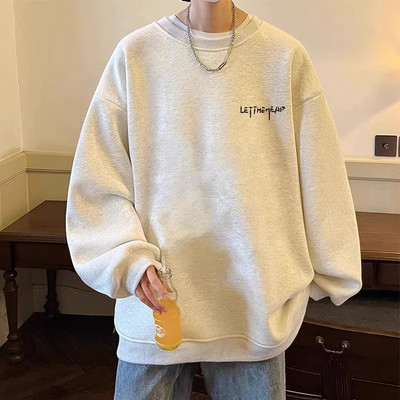 美式潮牌字母纯棉美式港风卫衣男