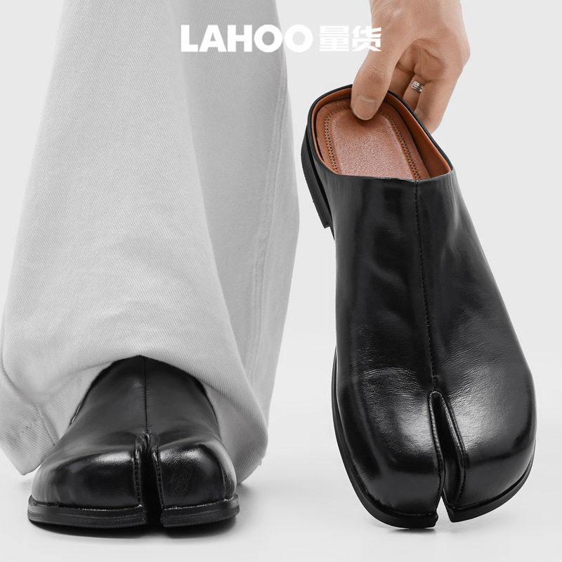 LAHOO量货 分趾勃肯鞋男款懒人一脚蹬酒店穆勒厚底休闲包头拖鞋夏图片