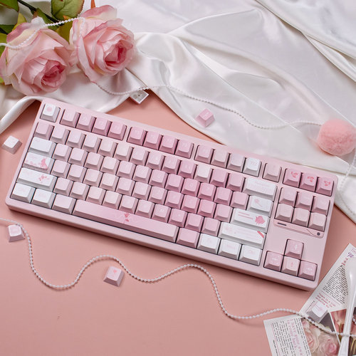 原厂不止玫瑰键帽客制化大全套