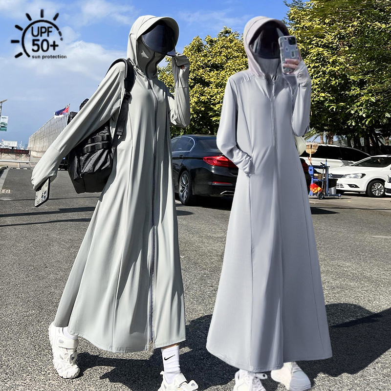 防晒衣女2025新款夏季长款全身防紫外线轻薄upf50+冰丝防晒服外套