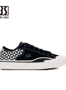 SEWBYSOU日系复古棋盘格专业滑板鞋 SBS小众设计低帮帆布鞋男女