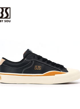 SEWBYSOU日系复古全皮运动休闲鞋低帮小众滑板鞋拼色学生硫化鞋