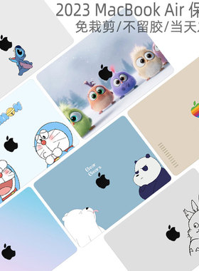 适用苹果MacBook Air贴纸M3 pro/A2922笔记本2024款A3114外壳A2681电pro14脑A2338保护膜透明A2918贴膜