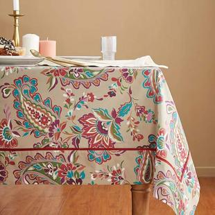 餐桌布长方形家用茶几桌布布艺棉布桌布书桌ins 阳春小镇桌布欧式
