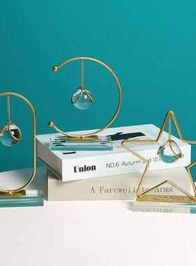 轻奢抽象客厅玄关酒柜摆件创意桌面小摆设家居装饰品水晶球工艺品