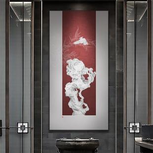 新中式 饰画别墅会所茶室走廊过道太湖石精品中国风禅意挂画 玄关装