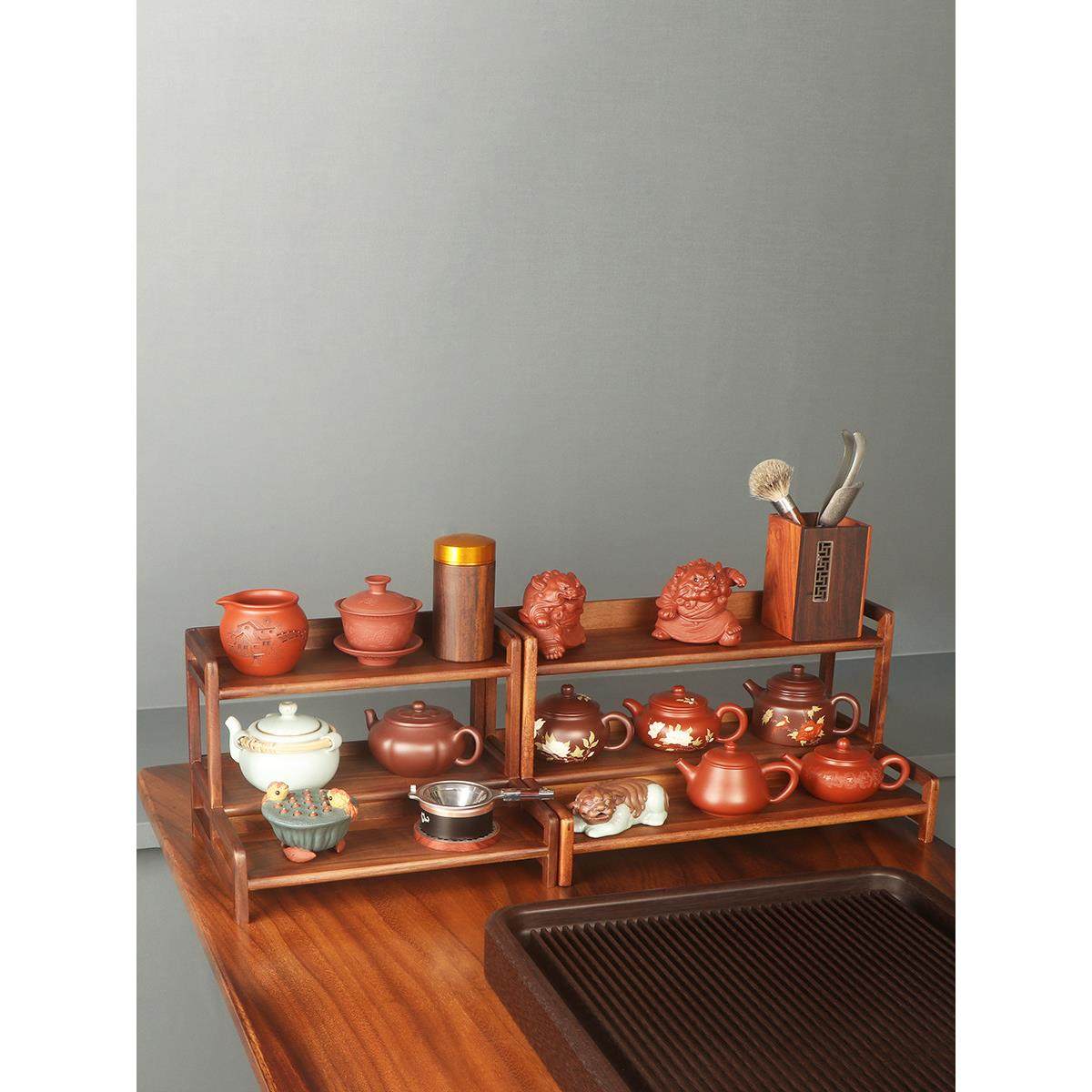 北美黑胡桃木博古架桌面小型多宝阁茶壶架子摆件茶杯茶具置物架,住宅家具,多宝格/博古架,淘宝优惠券,粉丝福利购,淘宝优惠卷