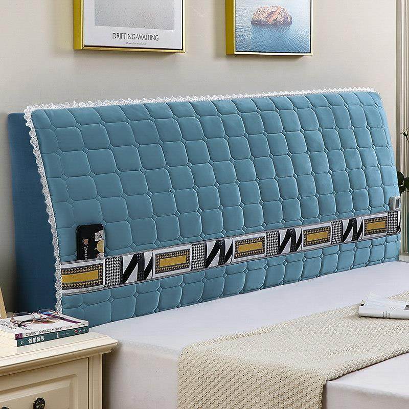 加厚夹棉全包床头套欧式软包布艺床头罩实木床头防撞头靠垫防尘罩,居家布艺,床头罩,淘宝优惠券,粉丝福利购,淘宝优惠卷