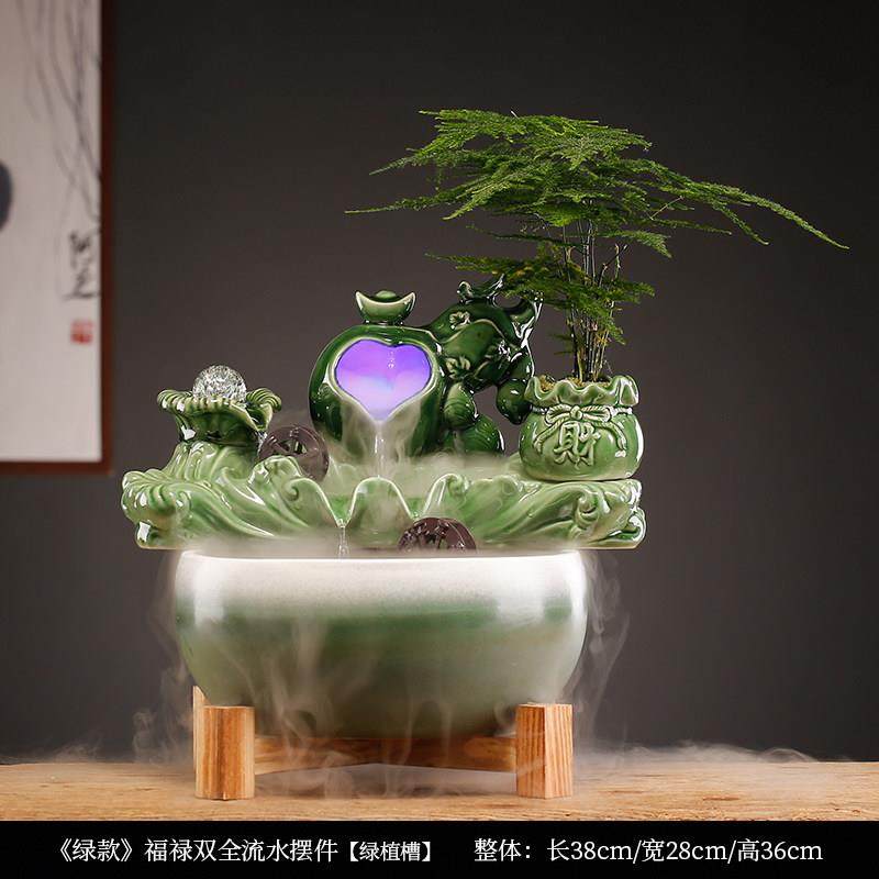 禅意中式流水摆件开运流水过滤鱼缸创意客厅玄关桌面乔迁开业礼品,家居饰品,流水摆件,淘宝优惠券,粉丝福利购,淘宝优惠卷