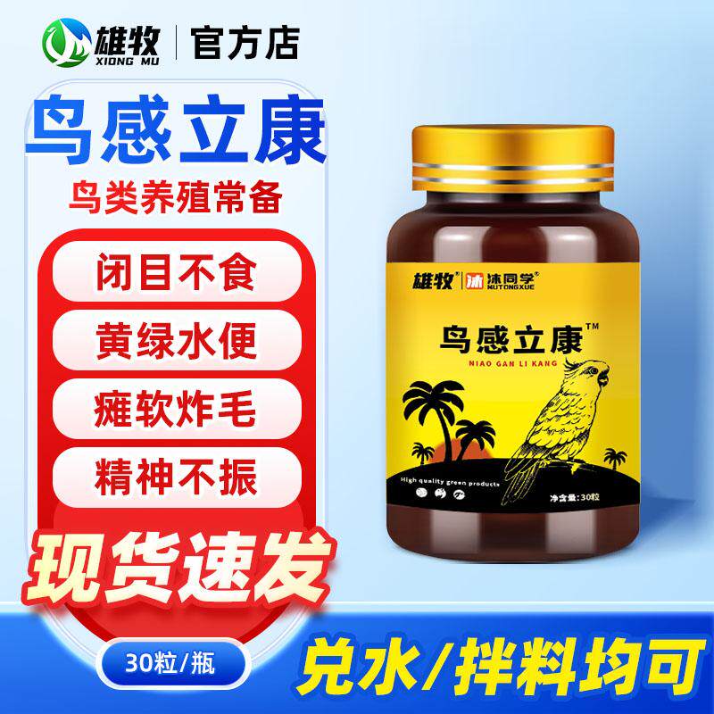雄牧鸟感立康鹦鹉鸟类拉稀绿便闭眼不食张口呼吸炸毛呆立缩脖流泪