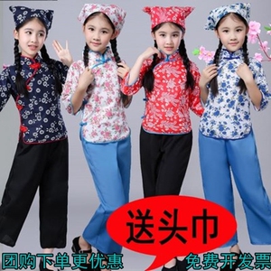 80年代怀旧复古70知青下乡民国演出服60农民幼儿童村姑50话剧服装