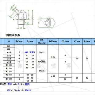 厂 M1家0X1牙斜喷式 6喷孔清洗机CNC数控刀具冷却高压喷嘴