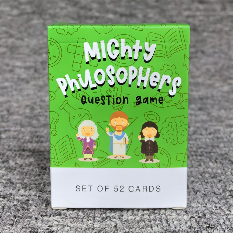 外贸热销英文版Mighty Philosophers question game儿童问答游戏