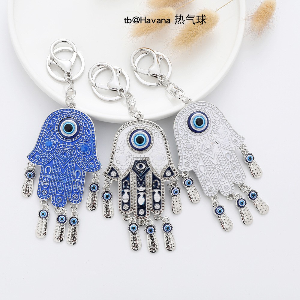Hamsa法蒂玛之手蓝眼睛挂饰