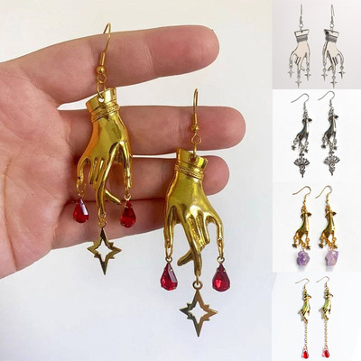 金银观音手耳坠BohoEarring