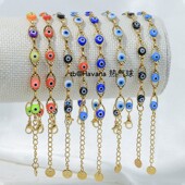 Eye 滴油恶魔之眼手链 Evil 土耳其蓝眼睛手饰情侣手链