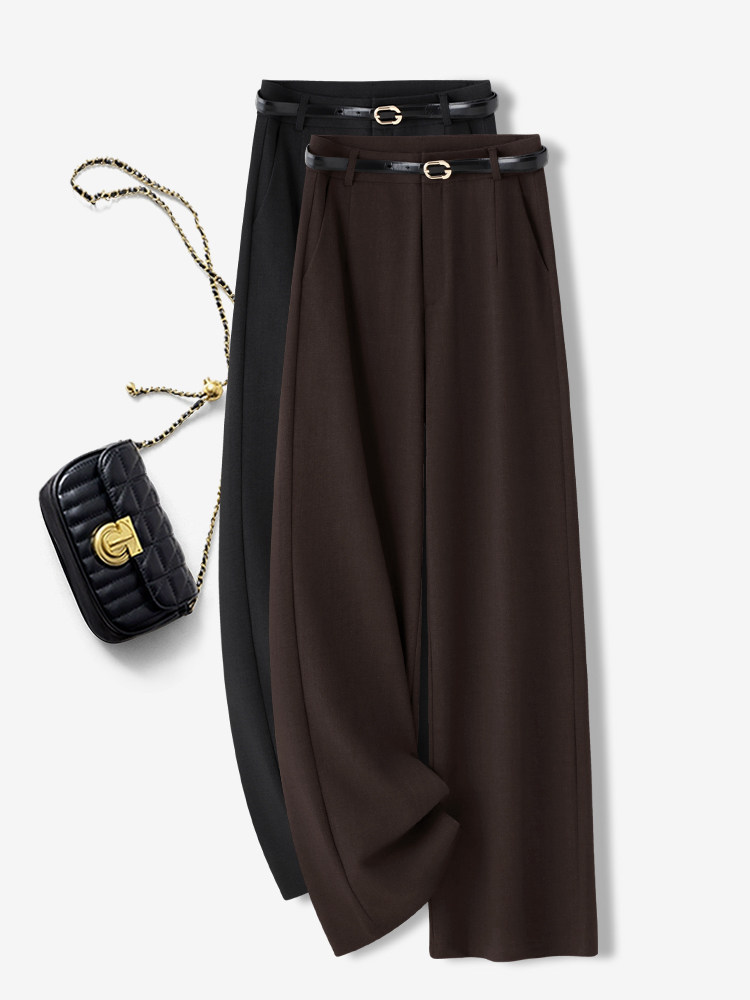 高级感摩卡色西装直筒裤女春秋季2025新款今年流行爆款显瘦阔腿裤,女装/女士精品,西装裤/正装裤,淘宝优惠券,粉丝福利购,淘宝优惠卷