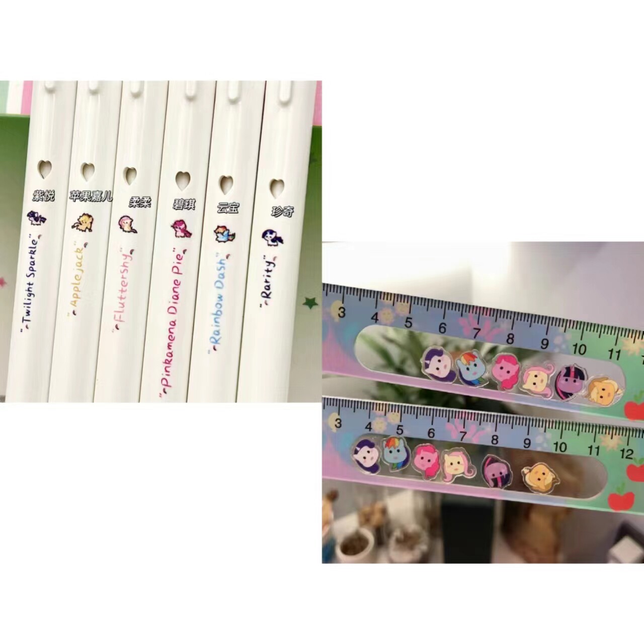 레인보우 리틀 포니 러브 핑키 프레스 젤 펜 귀여운 걸리 스타일 시험 부드럽고 속건성 0.5ST 검정색 펜