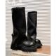 时尚 增高长筒骑士靴 管靴女2025秋冬新款 机车靴女鞋 厚底辣妹高筒裤