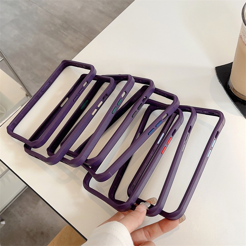 【无背板镂空散热】适用苹果iphone15ProMax手机壳13硅胶边框套12防摔夏季14plus裸机手感11高级感男女por软x