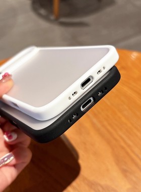 马卡龙磨砂壳适用苹果17Air肤感14手机壳iPhone17promax创意13mini亚克力17半透XR防摔11Pro大孔78plus保护套