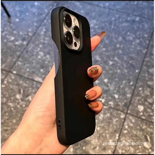 纯色无按键液态硅胶适用iPhone15promax苹果13手机壳新款13pro高级感14pro防摔12半包超薄11男女款软壳保护套