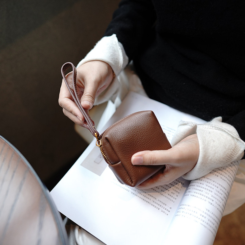 新款植鞣软皮零钱包手拎便携复古文艺耳机口红硬币车钥匙收纳卡包,箱包皮具/热销女包/男包,钱包,淘宝优惠券,粉丝福利购,淘宝优惠卷