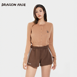 龙脸DRAGONFACE百搭短外套匹马棉刺绣复古开衫 何超莲同款