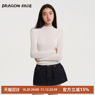 【何超莲同款】龙脸DRAGON FACE 复古牛仔蓬蓬短裙 牛仔裙