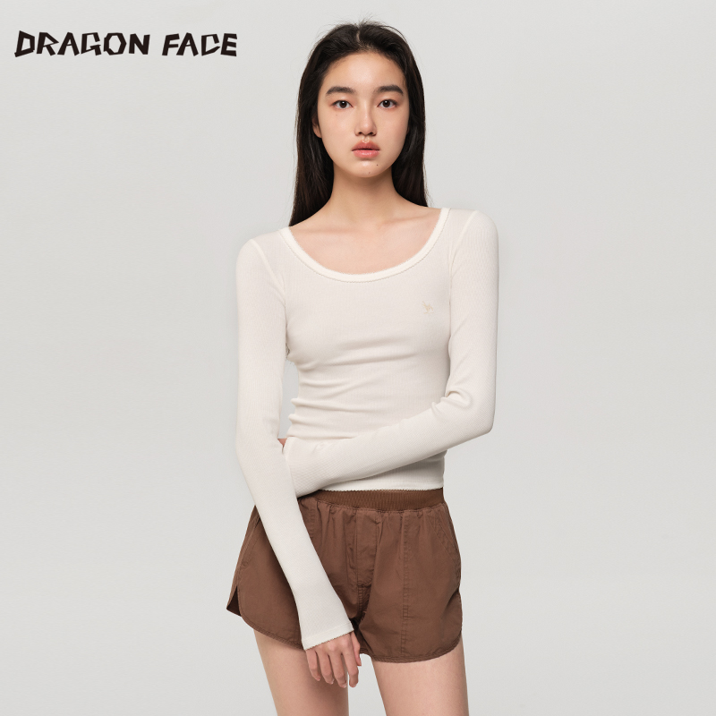 【明星同款】龙脸DRAGON 大领长袖上衣 紧身衣