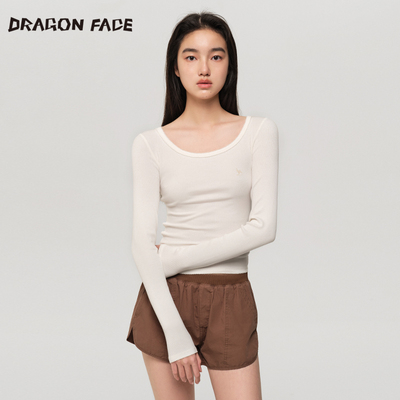 【明星同款】龙脸DRAGON 大领长袖上衣 紧身衣