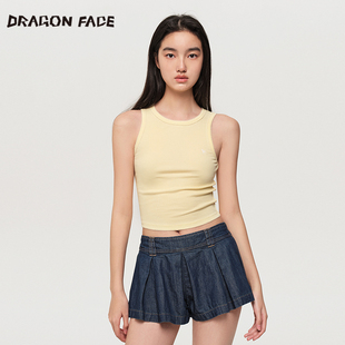 螺纹针织背心 龙脸DRAGONFACE 明星同款