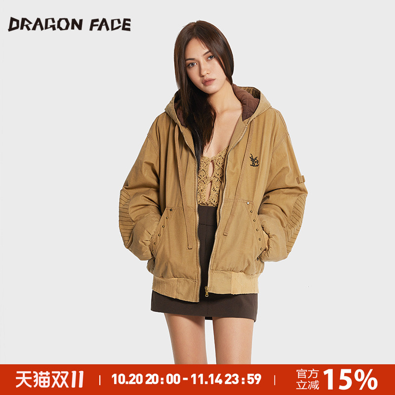 连帽棉服DRAGONFACE/龙脸