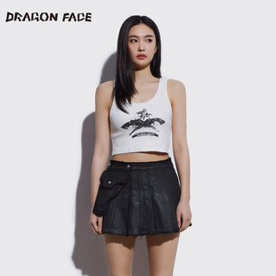 赵今麦同款 林允 龙脸DRAGONFACE复古战地背心运动吊带 何超莲