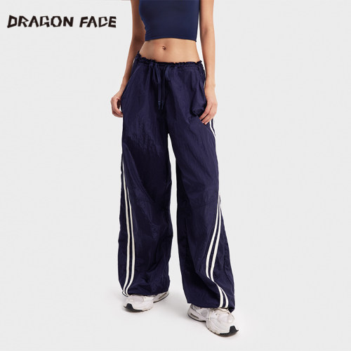 【何超莲同款】龙脸DRAGON FACE 撞条抽绳伞裤 休闲裤网球运动裤