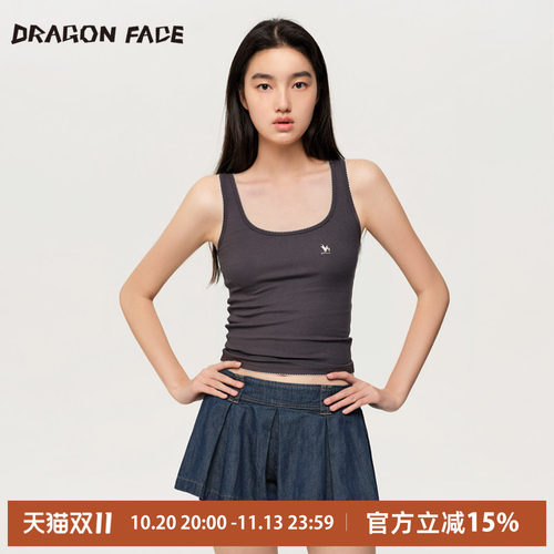 【明星同款】龙脸 DRAGON FACE 深U领背心修身背心网球运动背心