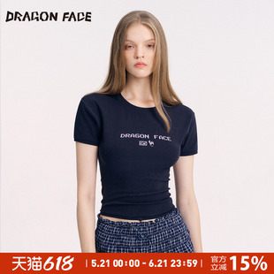 【明星同款】龙脸 DRAGON FACE 百搭收腰修身短袖T恤网球T恤运动T