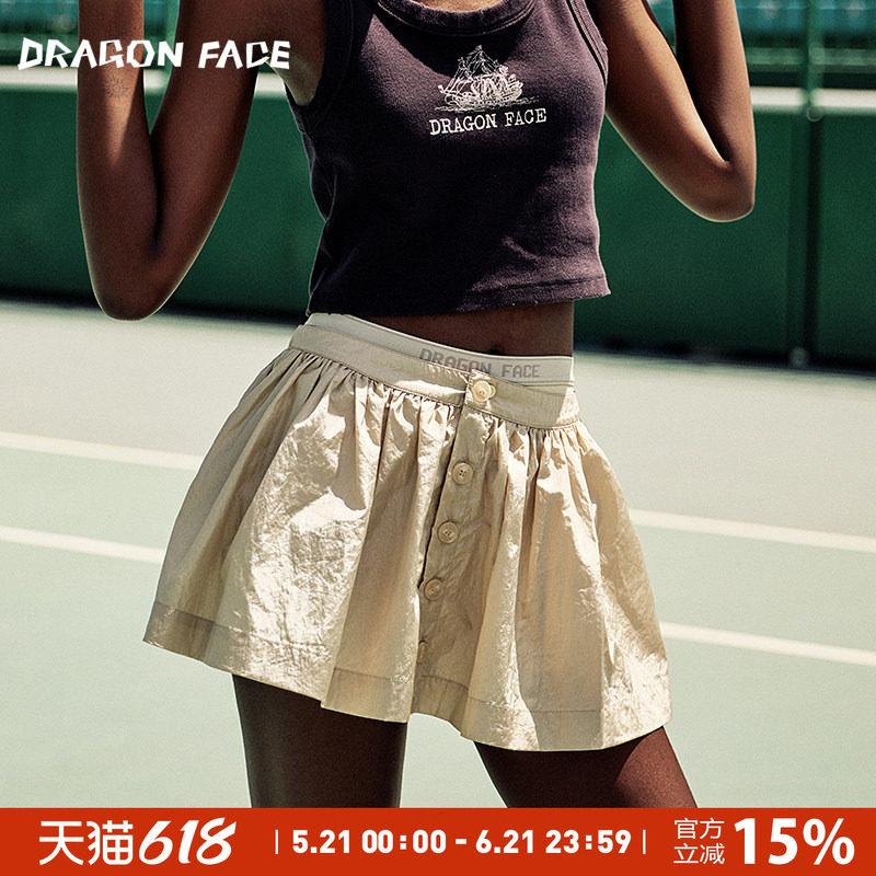 【何超莲同款】龙脸DRAGONFACE 网球裙 休闲百搭运动短裙